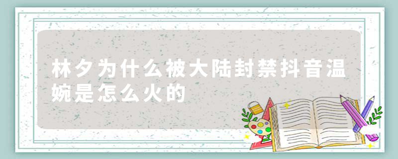 林夕为什么被大陆封禁抖音温婉是怎么火的