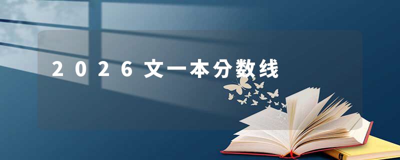 2026文一本分数线