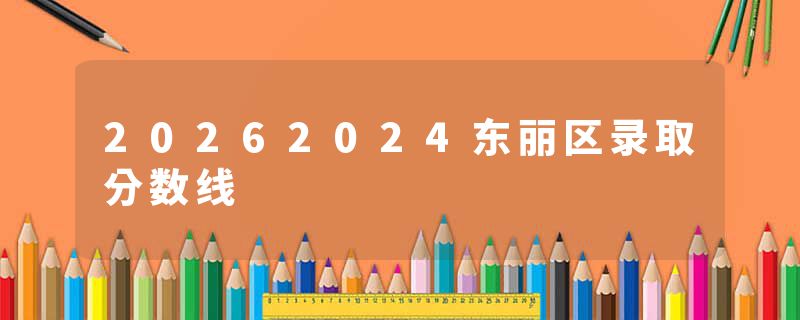 20262024东丽区录取分数线