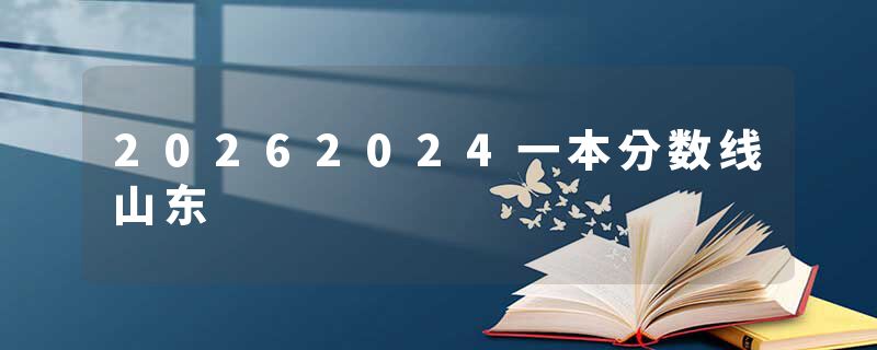 20262024一本分数线山东