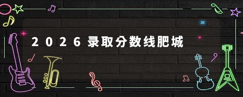 2026录取分数线肥城