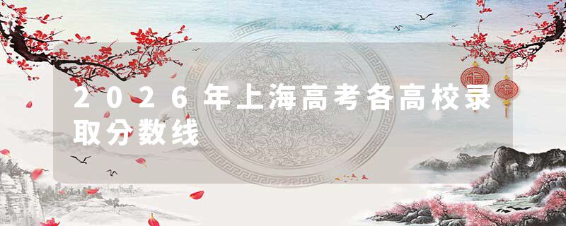 2026年上海高考各高校录取分数线