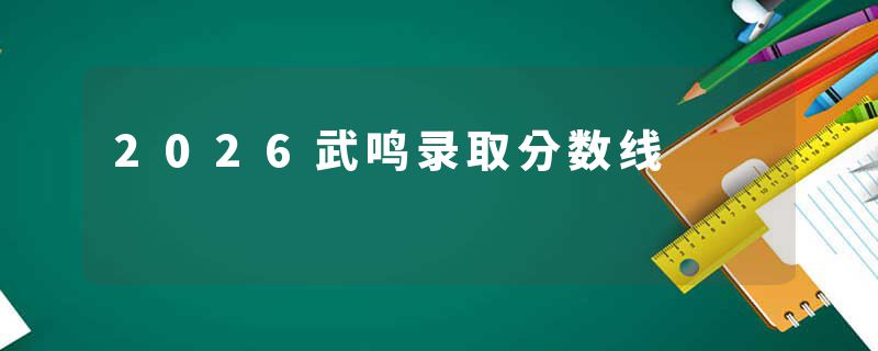 2026武鸣录取分数线