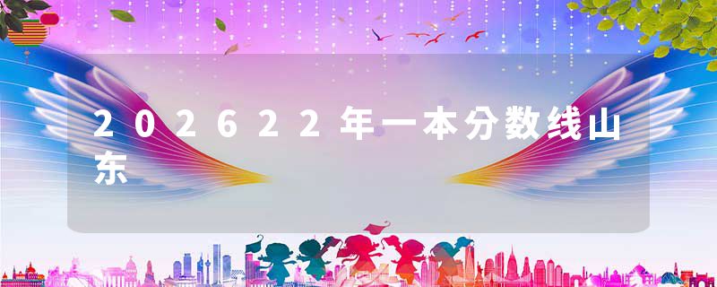 202622年一本分数线山东