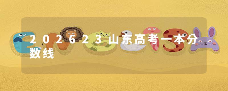 202623山东高考一本分数线