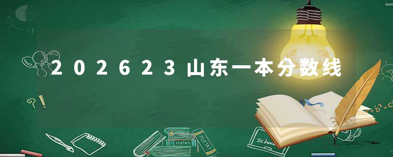 202623山东一本分数线