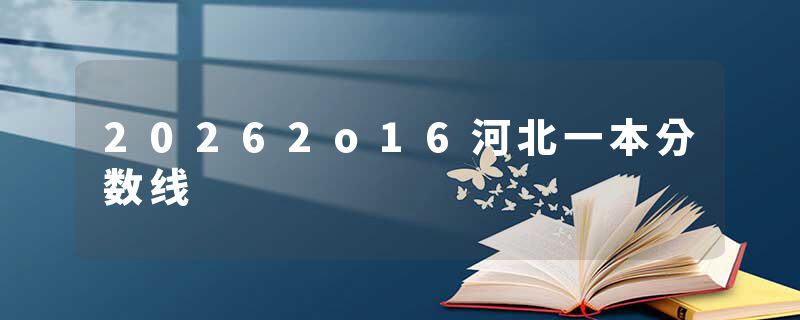 20262o16河北一本分数线