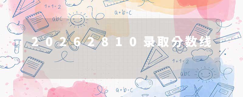 20262810录取分数线