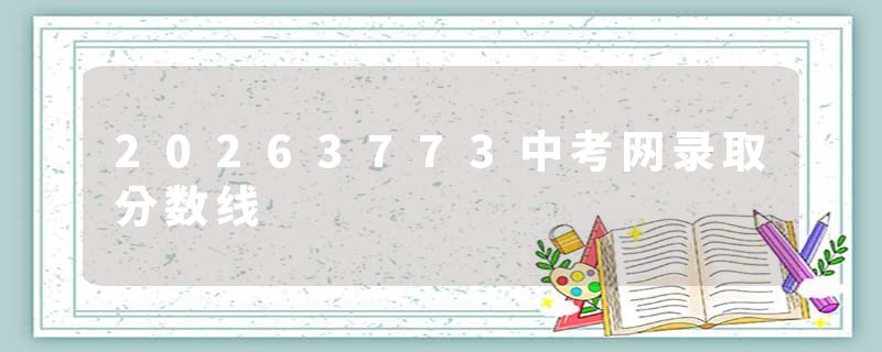 20263773中考网录取分数线