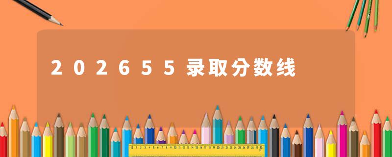 202655录取分数线