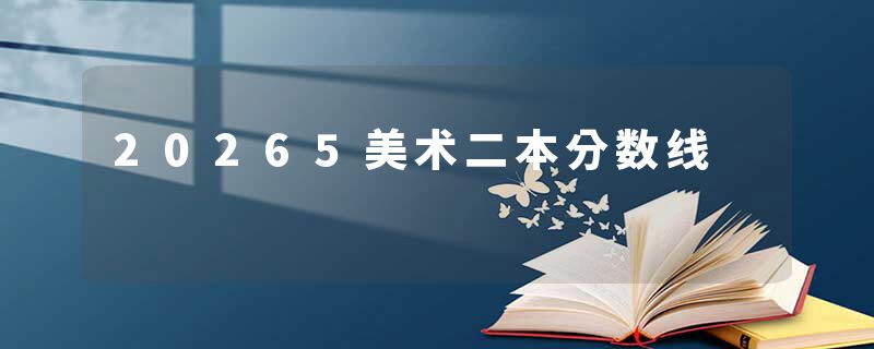 20265美术二本分数线