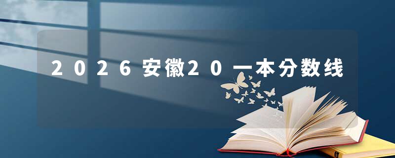 2026安徽20一本分数线