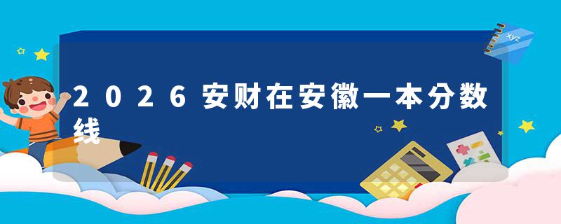 2026安财在安徽一本分数线