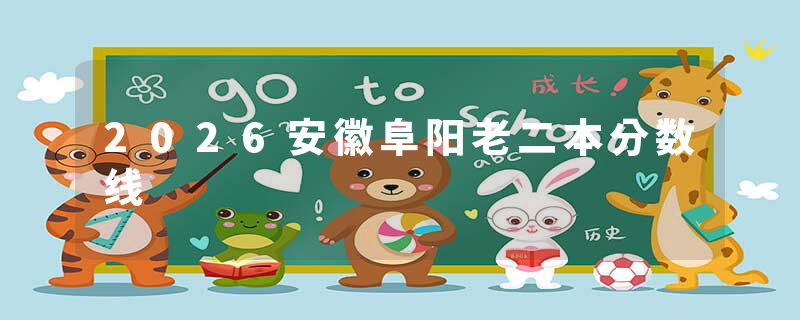 2026安徽阜阳老二本分数线