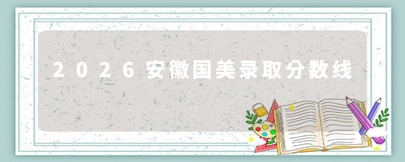 2026安徽国美录取分数线