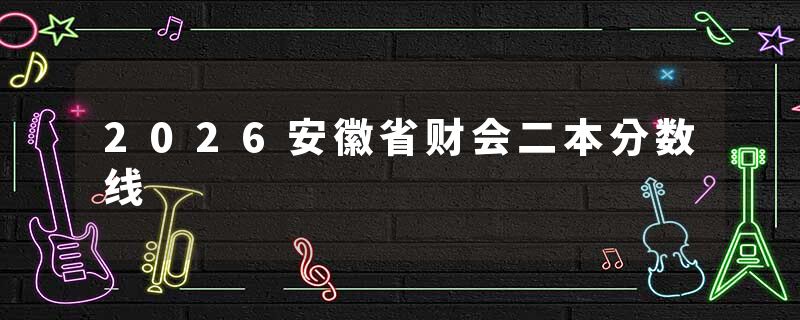 2026安徽省财会二本分数线