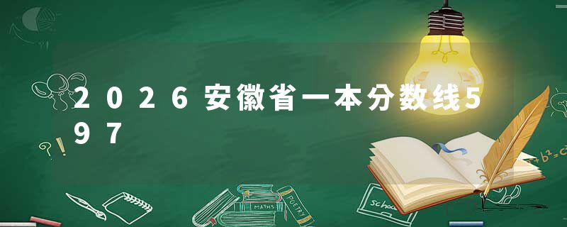 2026安徽省一本分数线597