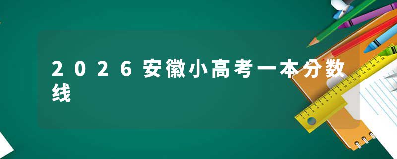 2026安徽小高考一本分数线