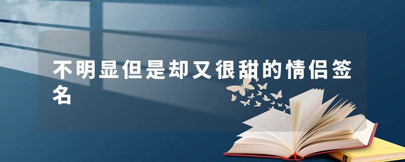 不明显但是却又很甜的情侣签名