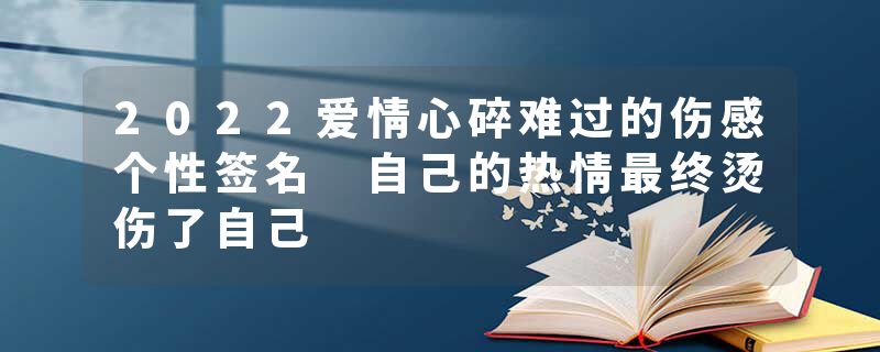 2022爱情心碎难过的伤感个性签名 自己的热情最终烫伤了自己