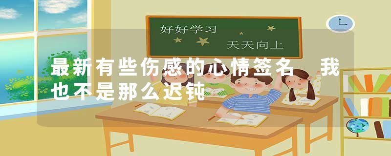 最新有些伤感的心情签名 我也不是那么迟钝