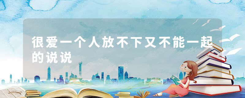 很爱一个人放不下又不能一起的说说