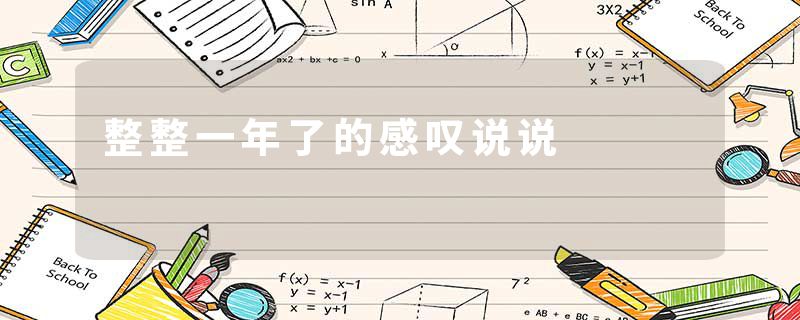 整整一年了的感叹说说
