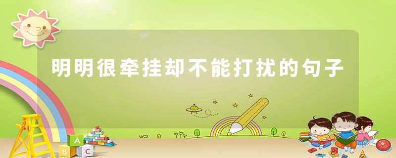 明明很牵挂却不能打扰的句子
