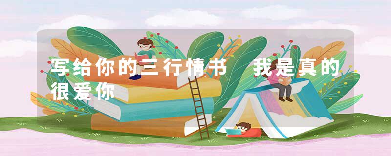 写给你的三行情书 我是真的很爱你