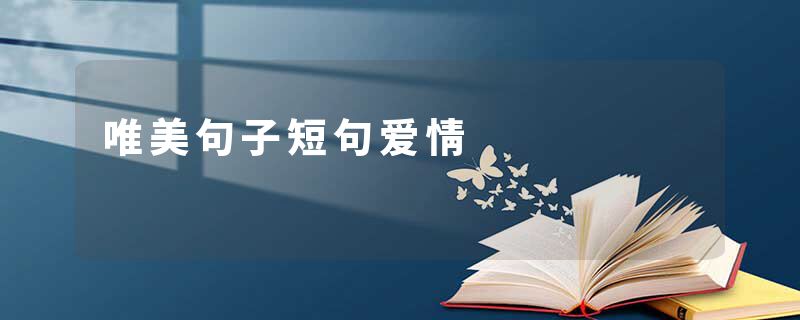 唯美句子短句爱情