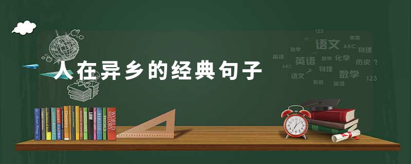 人在异乡的经典句子