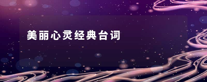 美丽心灵经典台词
