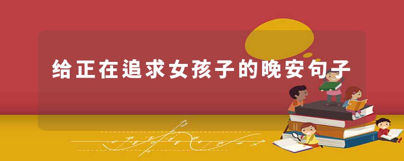 给正在追求女孩子的晚安句子