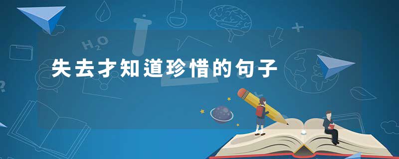 失去才知道珍惜的句子