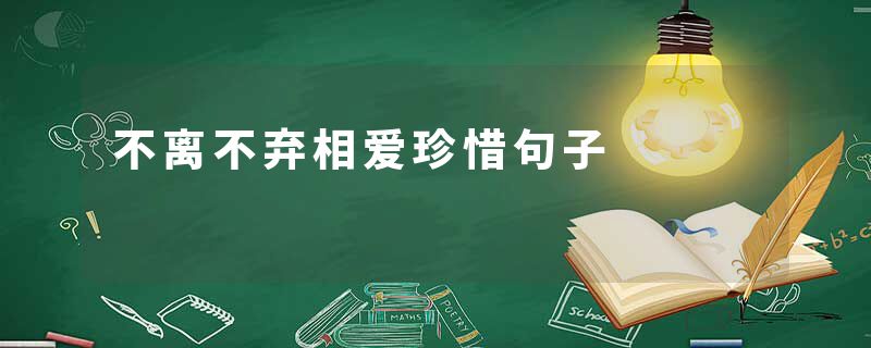 不离不弃相爱珍惜句子
