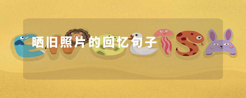 晒旧照片的回忆句子