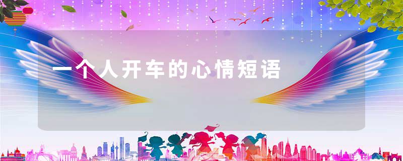一个人开车的心情短语
