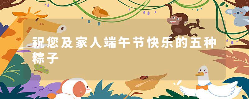祝您及家人端午节快乐的五种粽子