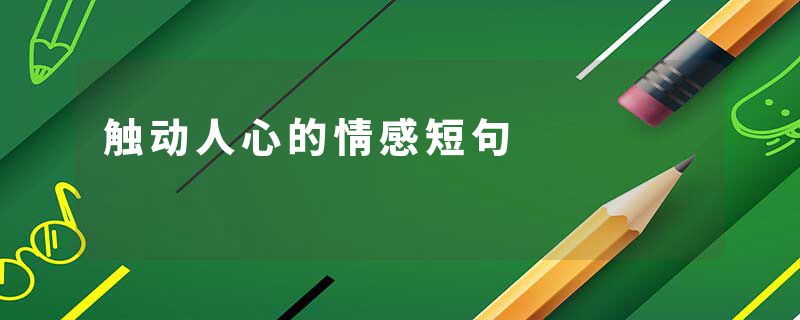 触动人心的情感短句
