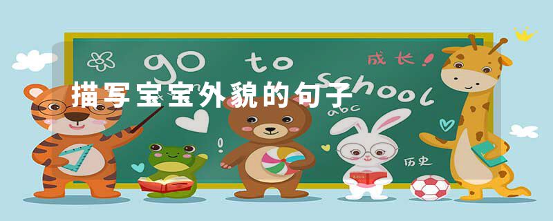 描写宝宝外貌的句子