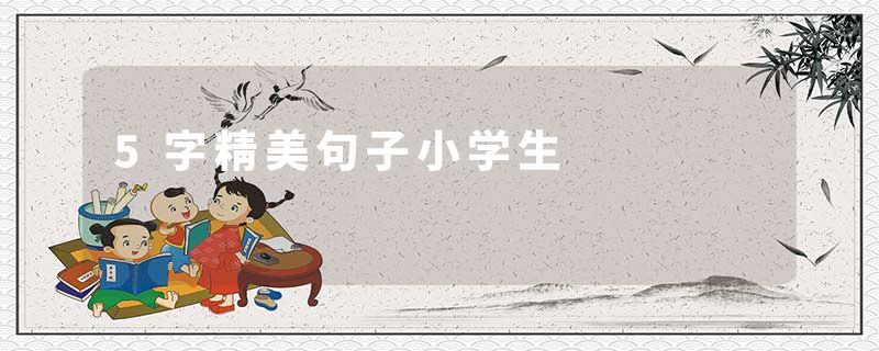 5字精美句子小学生