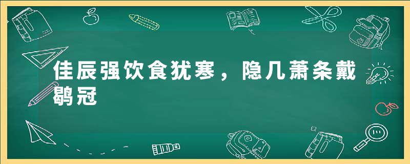 佳辰强饮食犹寒，隐几萧条戴鹖冠