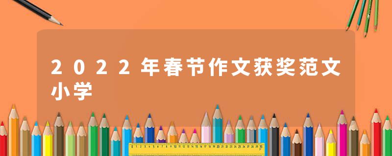 2022年春节作文获奖范文小学