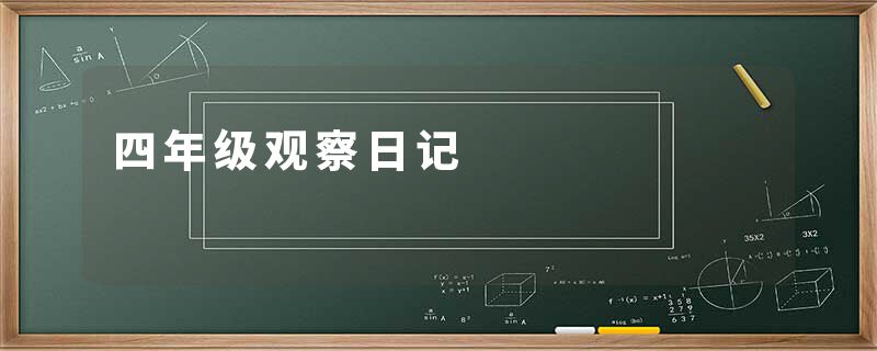 四年级观察日记