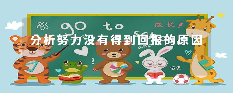 分析努力没有得到回报的原因