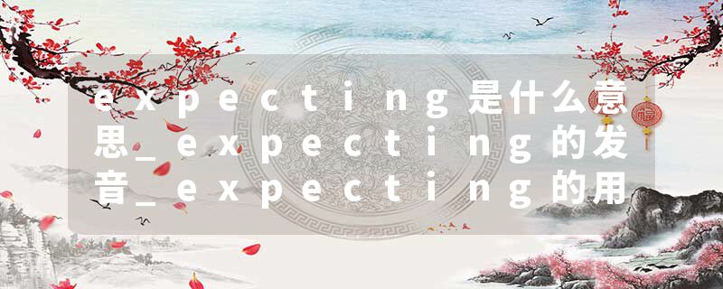 expecting是什么意思_expecting的发音_expecting的用法_expecting怎么记_expecting翻译