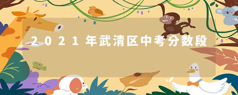 2021年武清区中考分数段