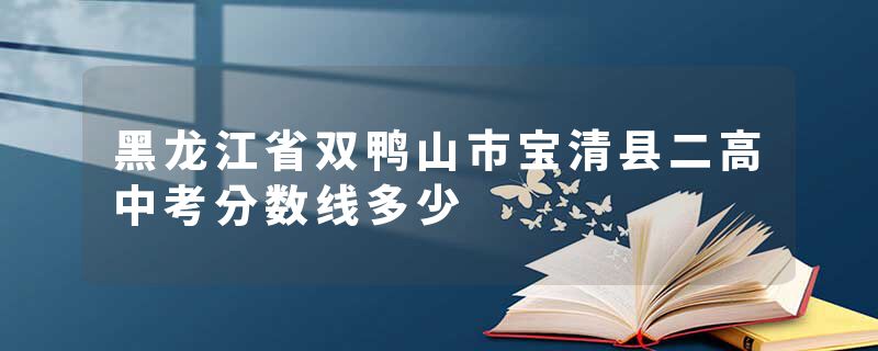 黑龙江省双鸭山市宝清县二高中考分数线多少