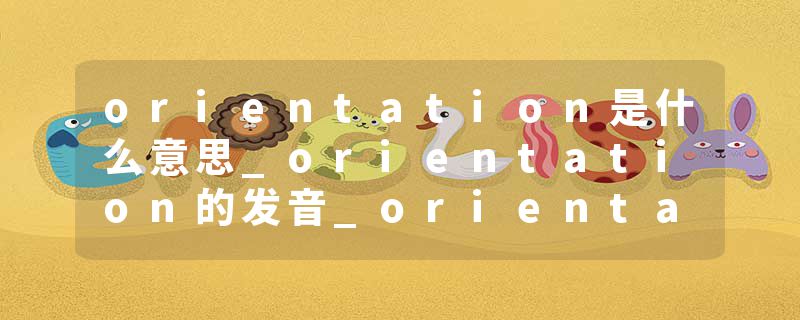 orientation是什么意思_orientation的发音_orientation的用法_orientation怎么记_orientation翻译