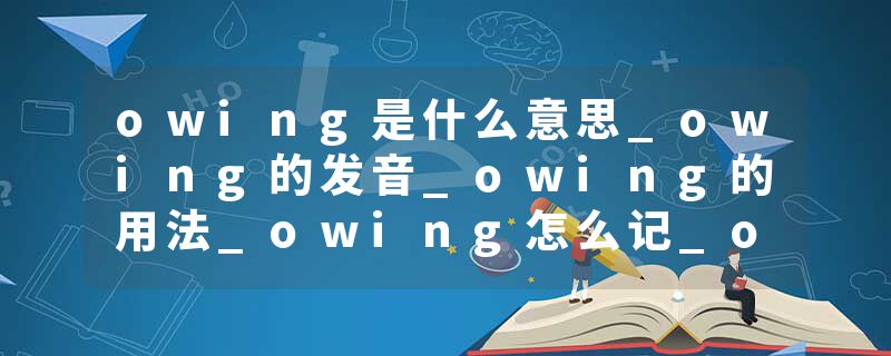 owing是什么意思_owing的发音_owing的用法_owing怎么记_owing翻译